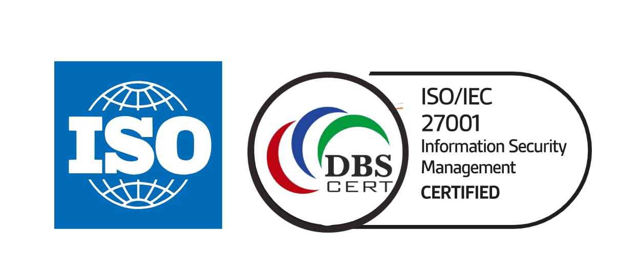ISO/IEC 27001 Information Security Management certified by DBS Cert